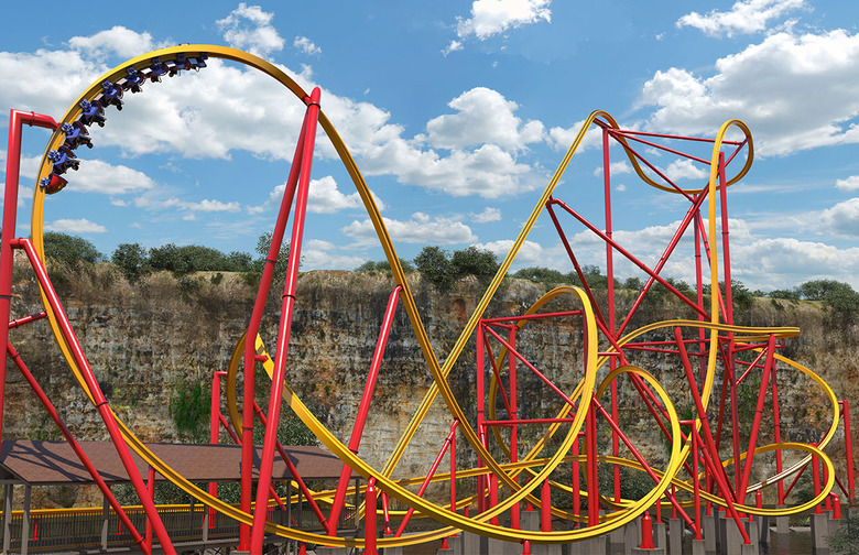 Wonder Woman Golden Lasso Coaster, Six Flags Fiesta Texas