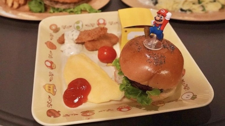 Kid's Hamburger Meal with Mario Figurine