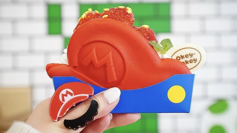 Mario's Cap Strawberry Shortcake Pancake Sandwich