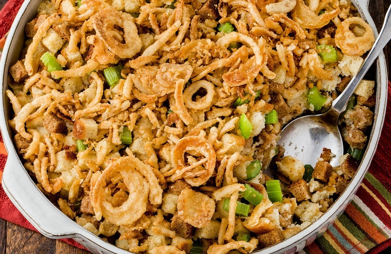 Crispy Fried Onion Holiday Stuffing 