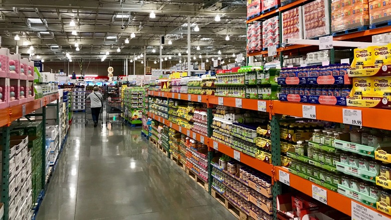 Costco vitamin and supplement aisle