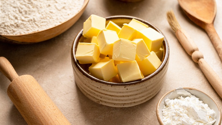 Cubed baking butter