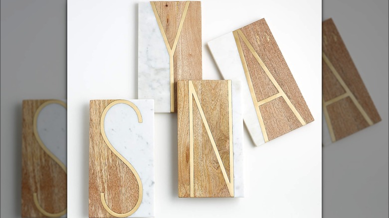 Monogrammed cheese boards