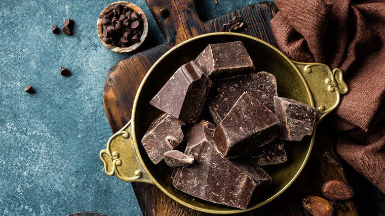 Chocolate chunks and chocolate chips