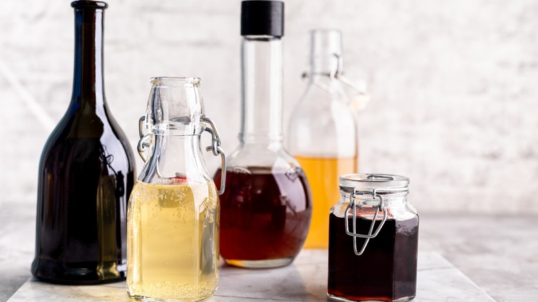 bottles of vinegar 