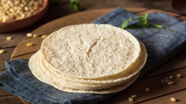 Homemade corn tortillas