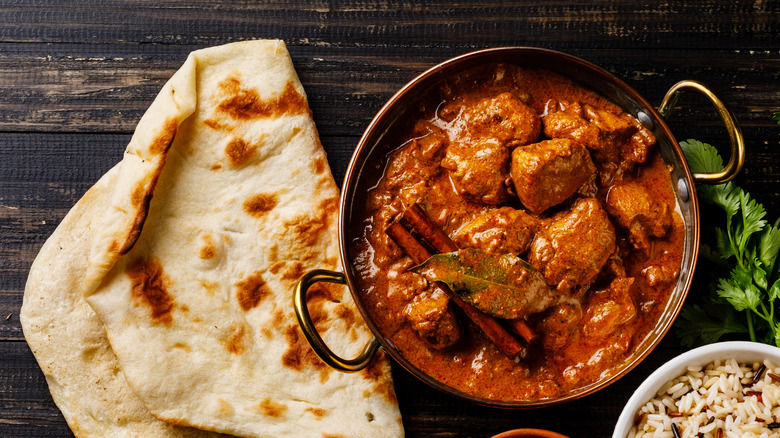 naan with chicken tiki masala