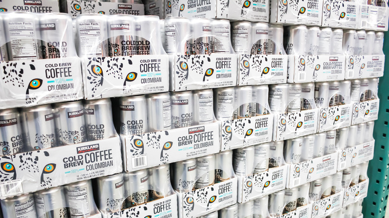 Cans of Kirkland Signature Cold Brew coffee