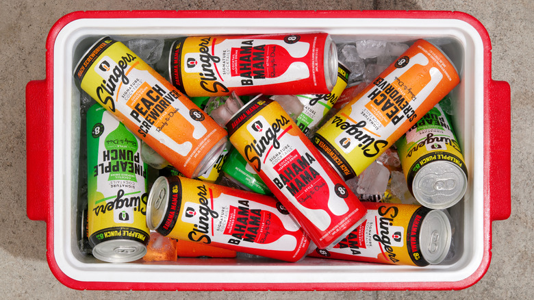 Cooler of Slingers Signature Cocktails