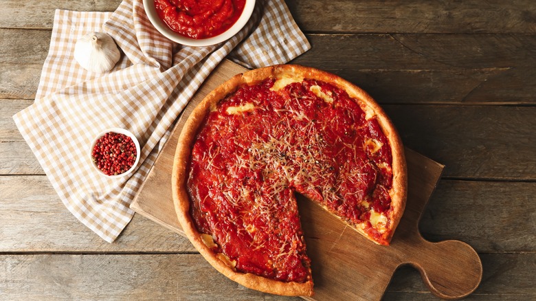Chicago style pizza
