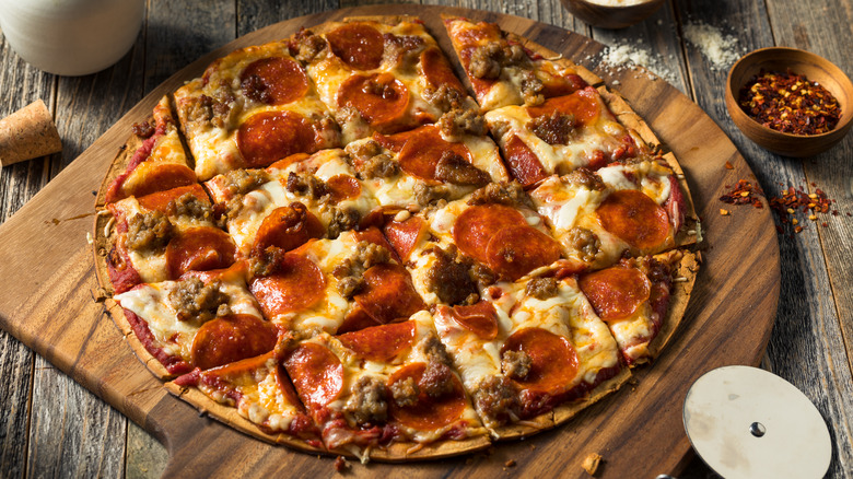 Square cut pizza