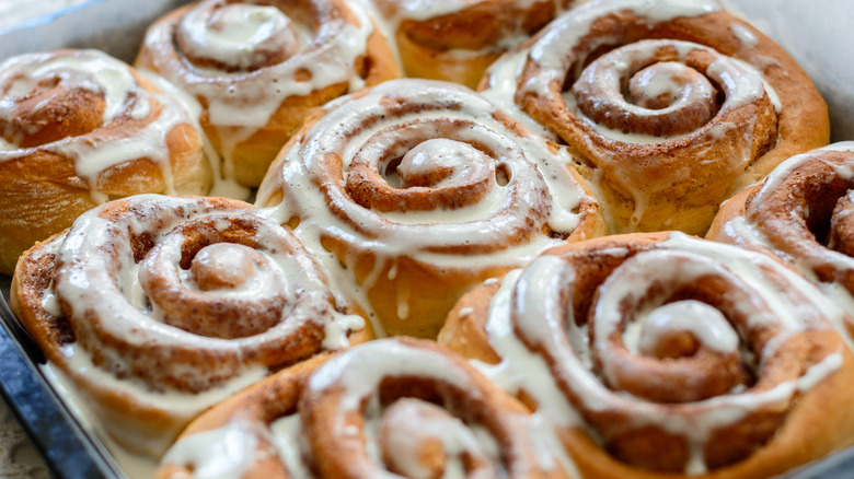Cinnamon rolls with icing