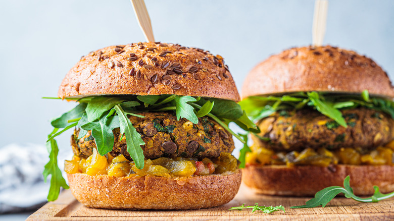 Lentil veggie burgers