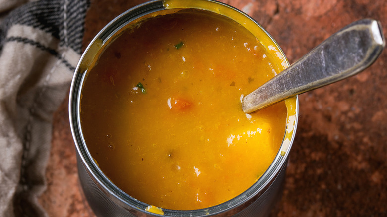 Canned soup