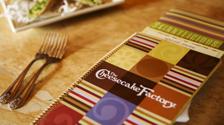 The Cheesecake Factory menu