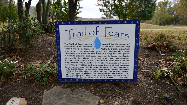 Trail of Tears sign