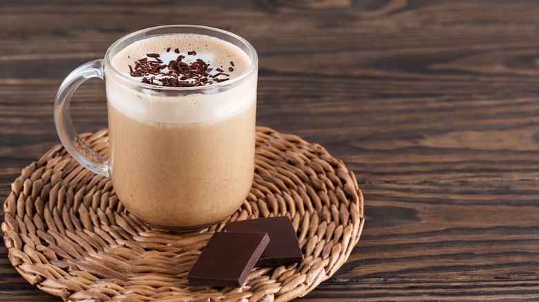 Cup of mocha coffee