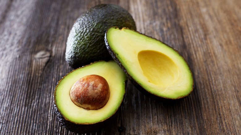 Browning avocados on a table