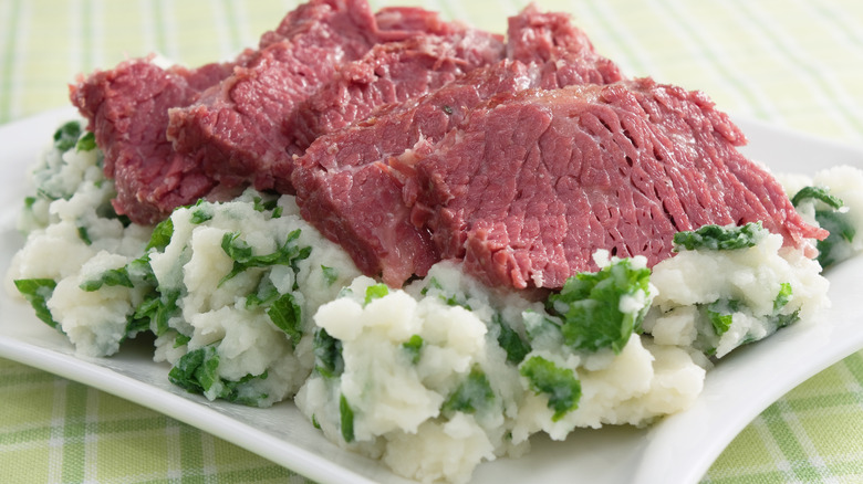 Corned beef and colcannon