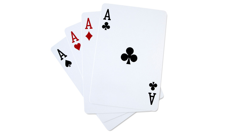 four aces playing cards