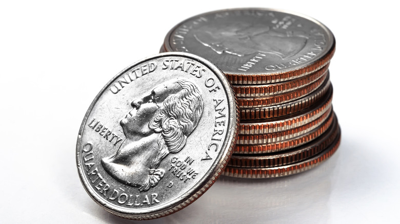 stack of quarters