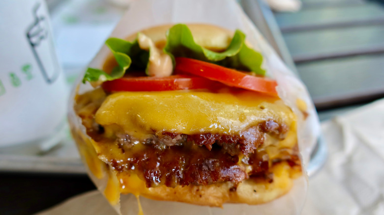Close-up of a ShackBurger