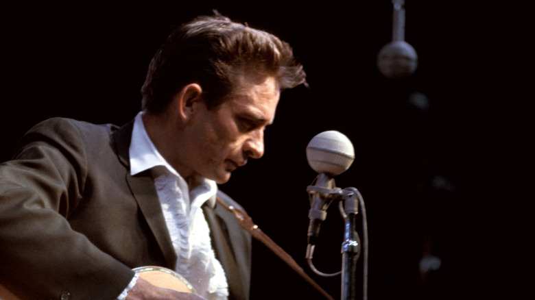 Johnny Cash on stage