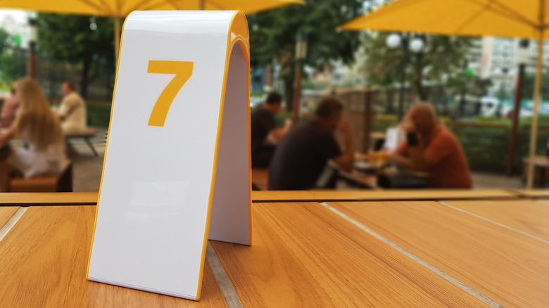 McDonald's table number