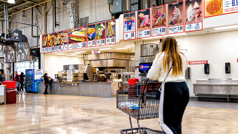 Customers near Costco food court