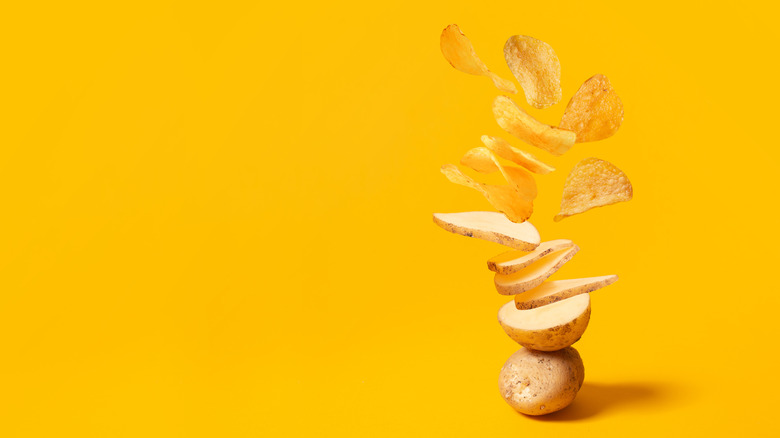 Potato turning into chips