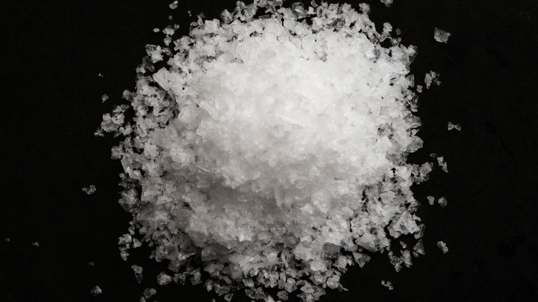 Pile of flake sea salt