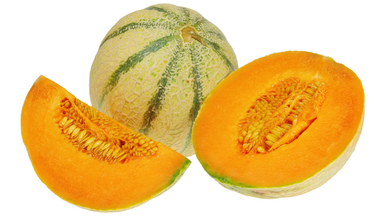 Sliced Charentais melon