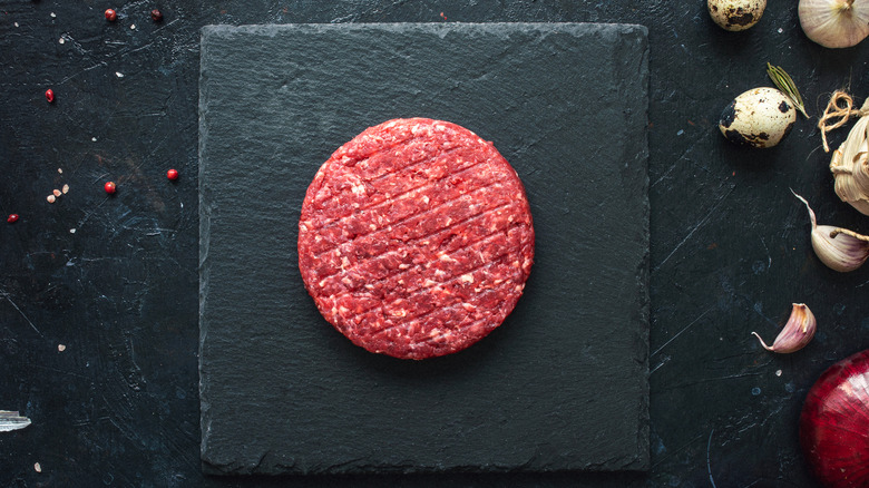 Burger prep ingredients