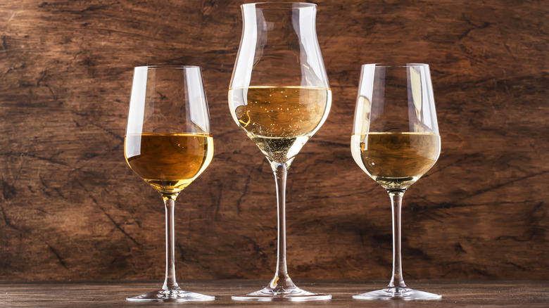 glasses of white wine