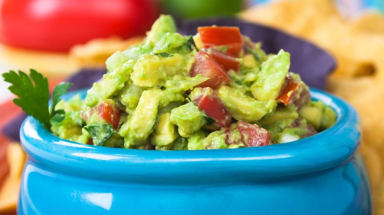 bowl of chunky guacamole