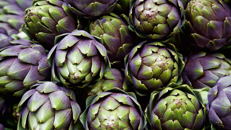 Purple Italian artichokes