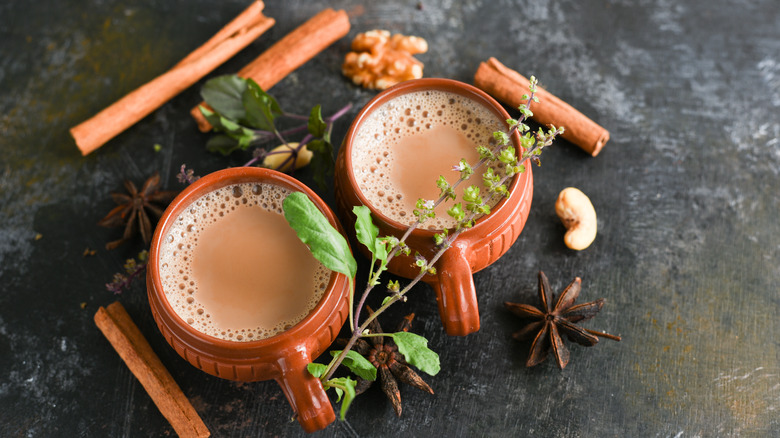 two cups of milk tea