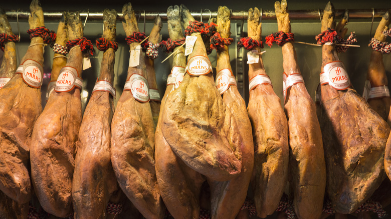 hanging ham legs