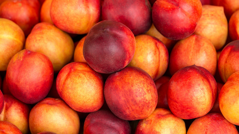 close up of nectarines