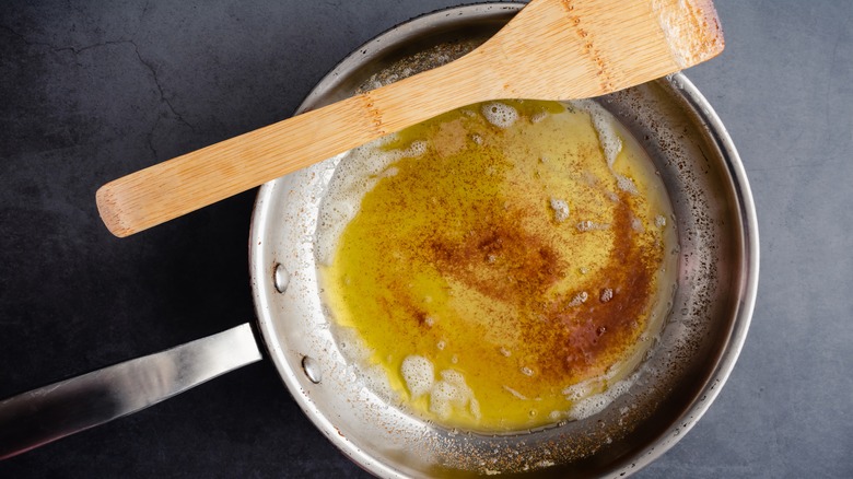 Skillet of brown butter