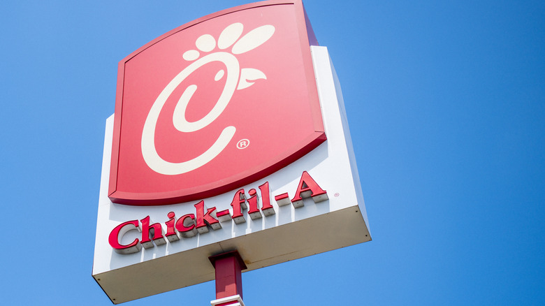 chick-fil-a sign against sky