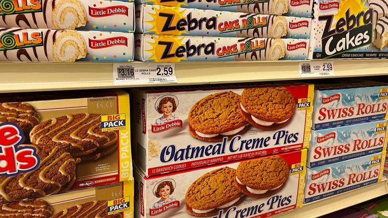assortment of Little Debbie snacks