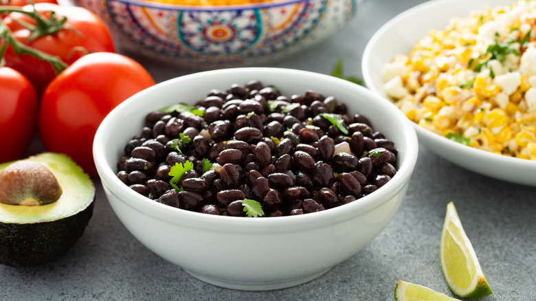 bowl of black beans