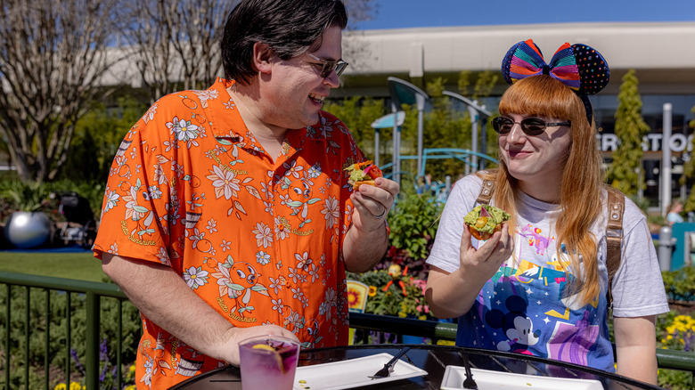 guests dining at an EPCOT food festival