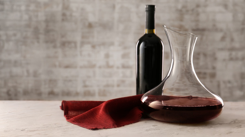 Wine bottle and decanter
