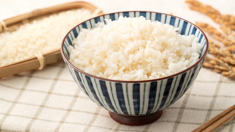 Bowl of fluffy white rice