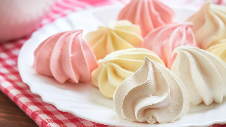 meringue cookies on plate