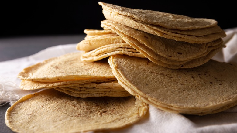 stack of corn tortillas