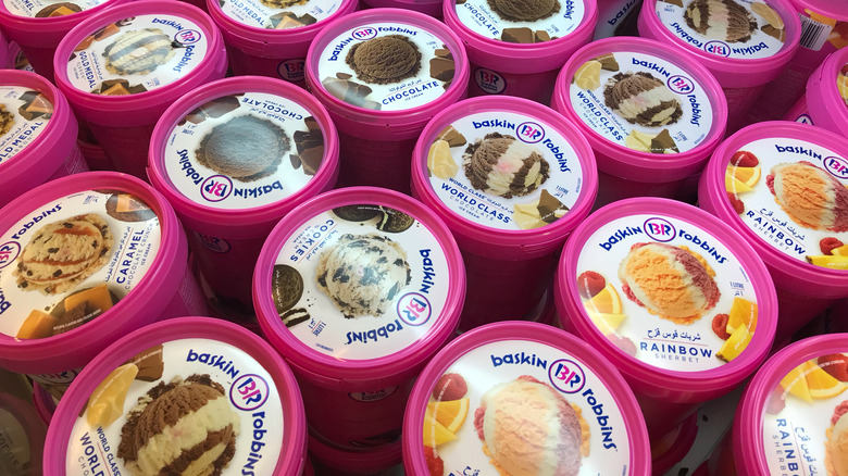 pints of baskin-robbins