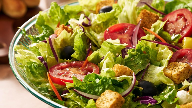 Olive Garden salad in bowl